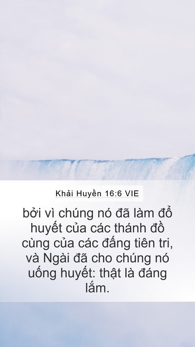 Khải Huyền 16:6 VIE Bible Verse Image