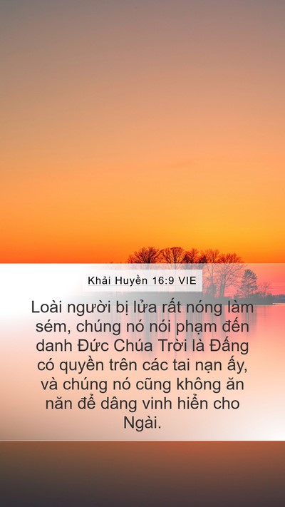 Khải Huyền 16:9 VIE Bible Verse Image