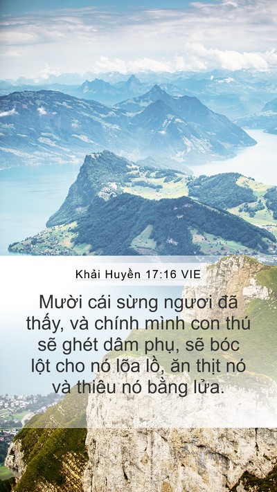 Khải Huyền 17:16 VIE Bible Verse Image