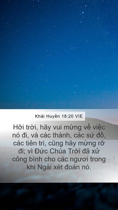 Khải Huyền 18:20 VIE Bible Verse Image