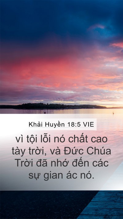 Khải Huyền 18:5 VIE Bible Verse Image
