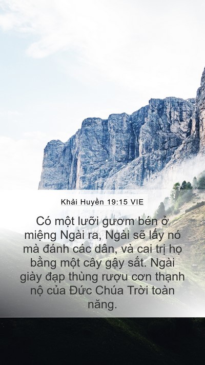 Khải Huyền 19:15 VIE Bible Verse Image