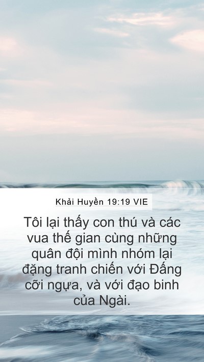 Khải Huyền 19:19 VIE Bible Verse Image