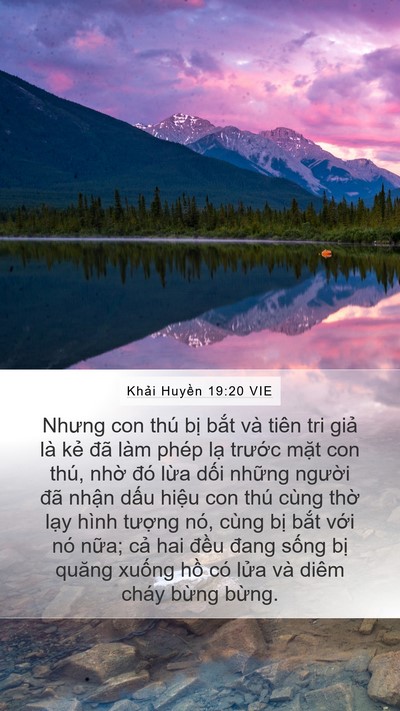 Khải Huyền 19:20 VIE Bible Verse Image