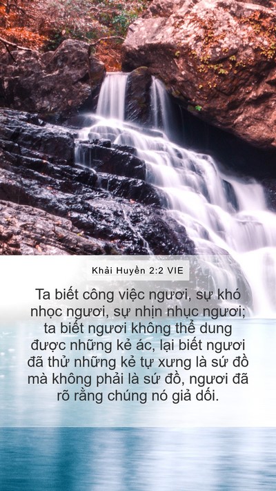 Khải Huyền 2:2 VIE Bible Verse Image