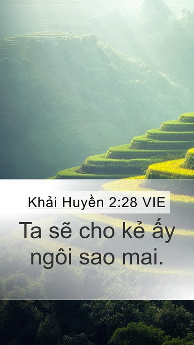 Khải Huyền 2:28 VIE Bible Verse Image