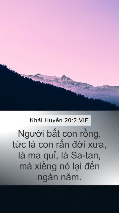 Khải Huyền 20:2 VIE Bible Verse Image