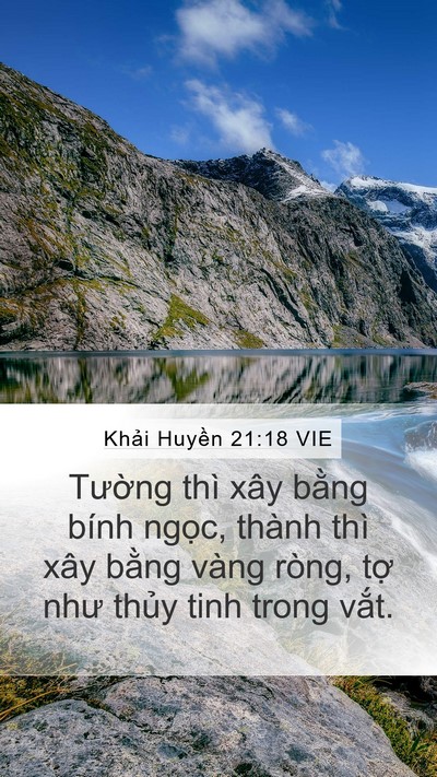 Khải Huyền 21:18 VIE Bible Verse Image