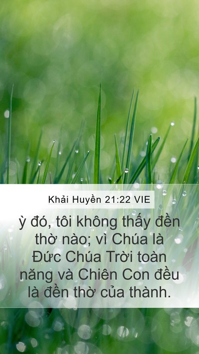 Khải Huyền 21:22 VIE Bible Verse Image