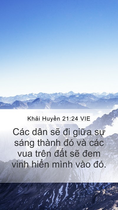 Khải Huyền 21:24 VIE Bible Verse Image