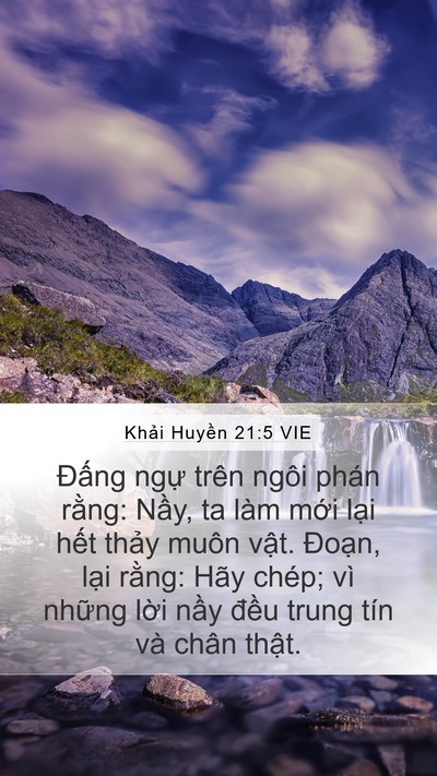 Khải Huyền 21:5 VIE Bible Verse Image