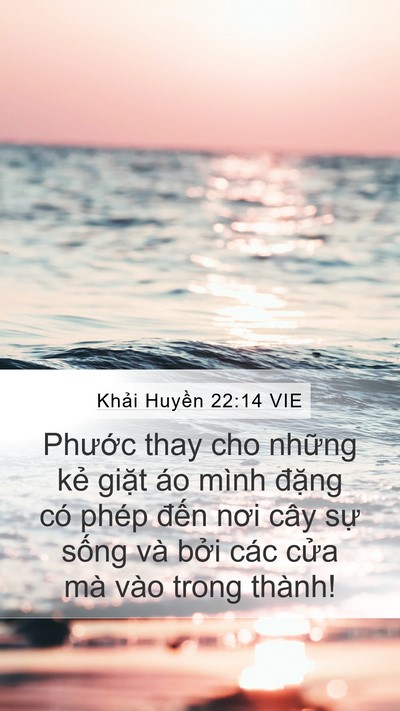 Khải Huyền 22:14 VIE Bible Verse Image