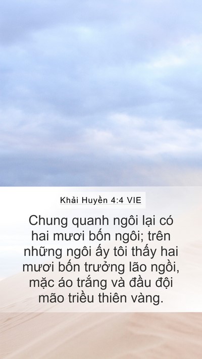 Khải Huyền 4:4 VIE Bible Verse Image