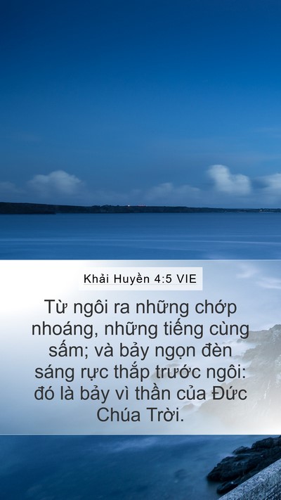 Khải Huyền 4:5 VIE Bible Verse Image