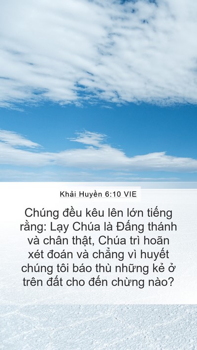 Khải Huyền 6:10 VIE Bible Verse Image