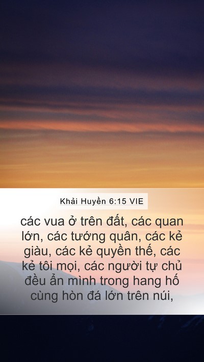 Khải Huyền 6:15 VIE Bible Verse Image