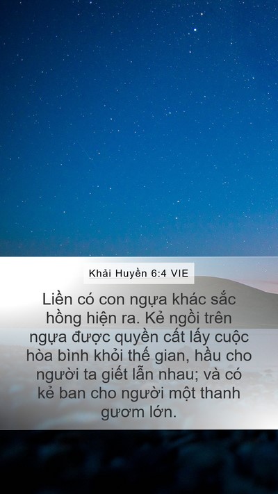 Khải Huyền 6:4 VIE Bible Verse Image