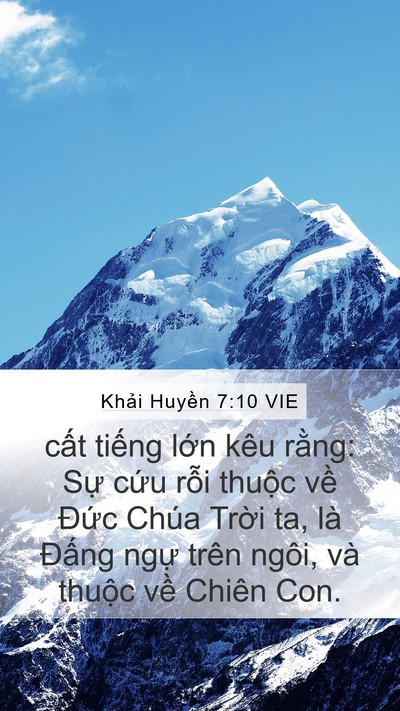Khải Huyền 7:10 VIE Bible Verse Image