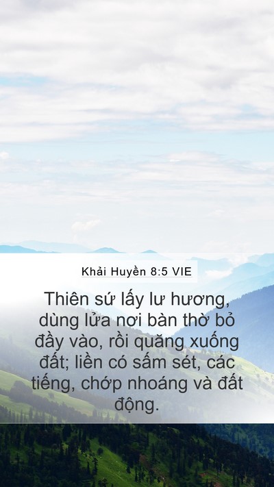 Khải Huyền 8:5 VIE Bible Verse Image
