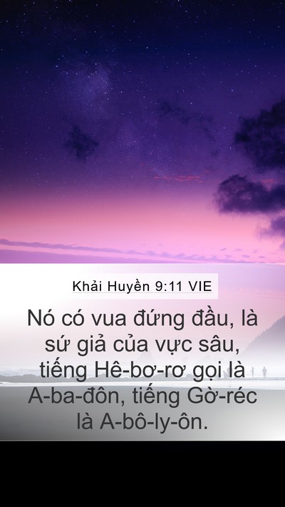 Khải Huyền 9:11 VIE Bible Verse Image