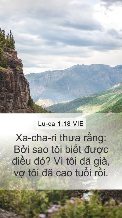 Lu-ca 1:18 VIE Mobile Phone Wallpaper - Xa-cha-ri thưa rằng: Bởi sao tôi biết - Mobile Bible Verse Wallpaper
