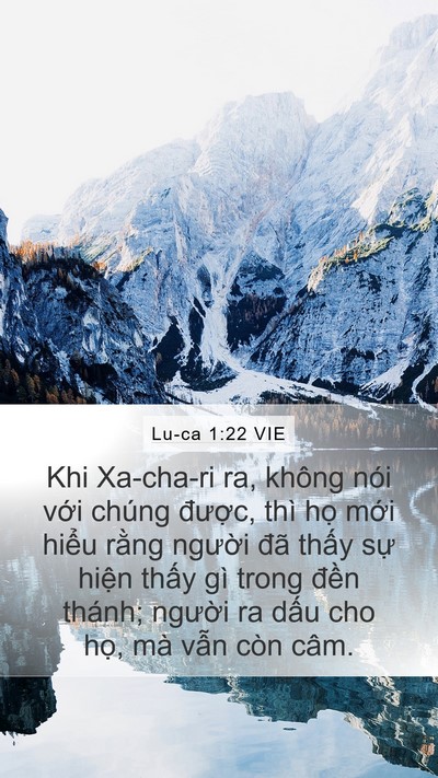 Lu-ca 1:22 VIE Bible Verse Image