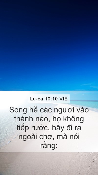 Lu-ca 10:10 VIE Bible Verse Image