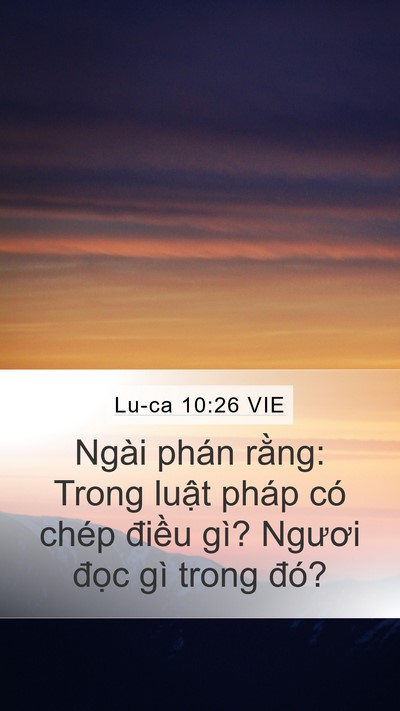 Lu-ca 10:26 VIE Mobile Phone Wallpaper - Ngài phán rằng: Trong luật pháp có chép - Mobile Bible Verse Wallpaper