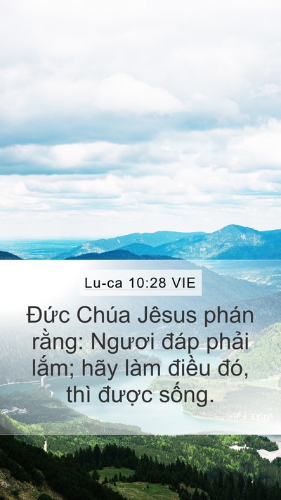 Lu-ca 10:28 VIE Mobile Phone Wallpaper - Đức Chúa Jêsus phán rằng: Ngươi đáp - Mobile Bible Verse Wallpaper