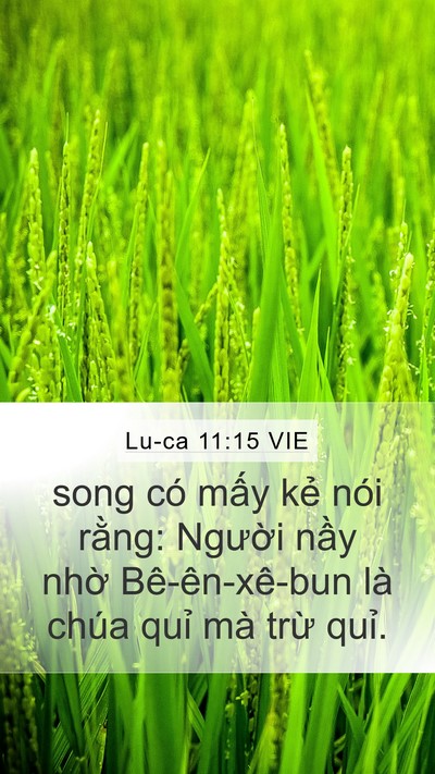 Lu-ca 11:15 VIE Mobile Phone Wallpaper - song có mấy kẻ nói rằng: Người nầy - Mobile Bible Verse Wallpaper
