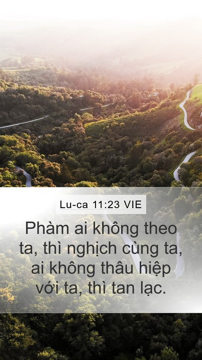 Lu-ca 11:23 VIE Bible Verse Image