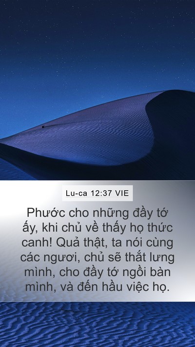 Lu-ca 12:37 VIE Bible Verse Image
