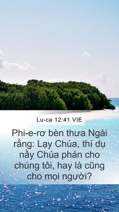 Lu-ca 12:41 VIE Bible Verse Image