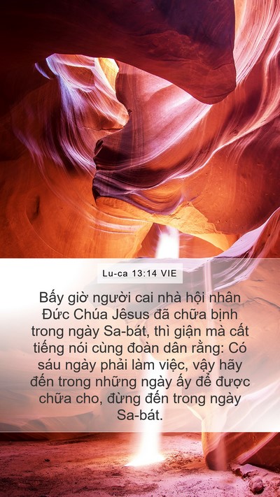Lu-ca 13:14 VIE Bible Verse Image