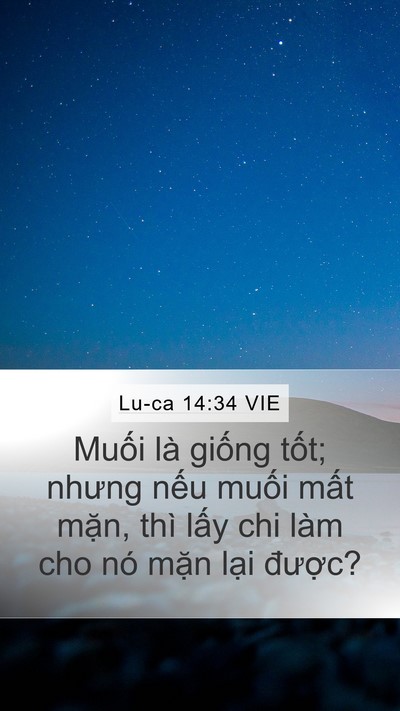 Lu-ca 14:34 VIE Bible Verse Image