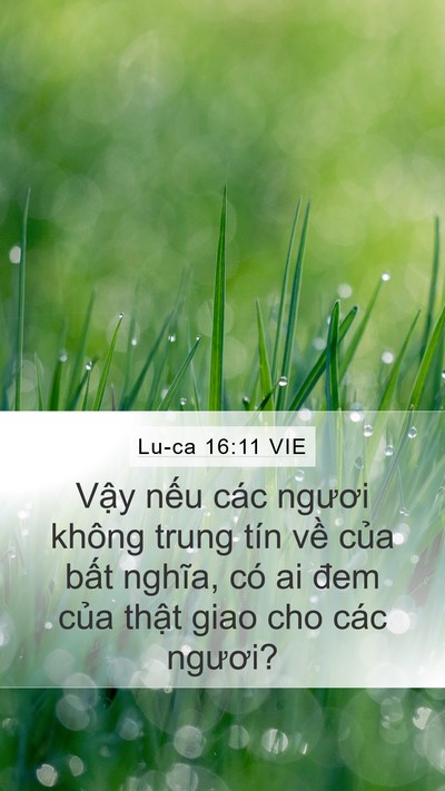 Lu-ca 16:11 VIE Bible Verse Image