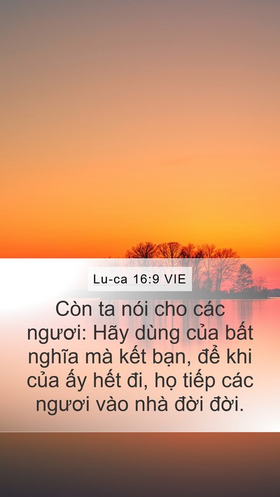 Lu-ca 16:9 VIE Bible Verse Image