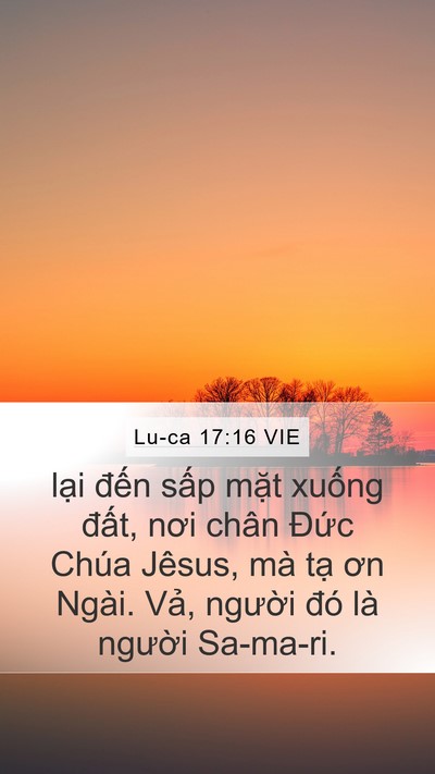 Lu-ca 17:16 VIE Bible Verse Image