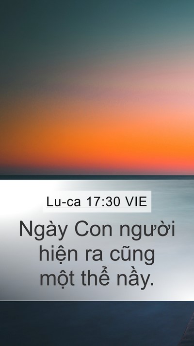 Lu-ca 17:30 VIE Mobile Phone Wallpaper - Ngày Con người hiện ra cũng một thể - Mobile Bible Verse Wallpaper