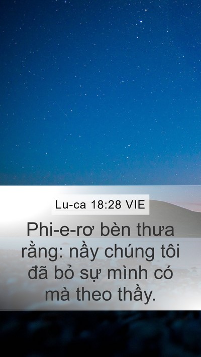 Lu-ca 18:28 VIE Bible Verse Image