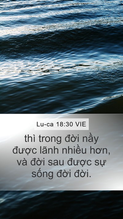 Lu-ca 18:30 VIE Mobile Phone Wallpaper - thì trong đời nầy được lãnh nhiều - Mobile Bible Verse Wallpaper