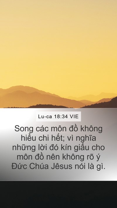 Lu-ca 18:34 VIE Bible Verse Image