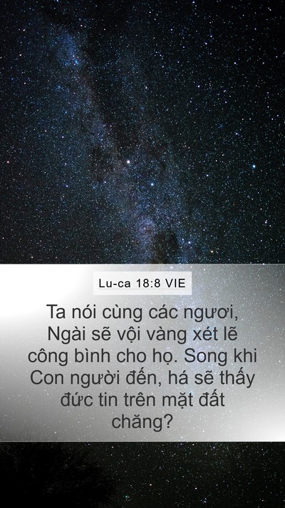 Lu-ca 18:8 VIE Bible Verse Image