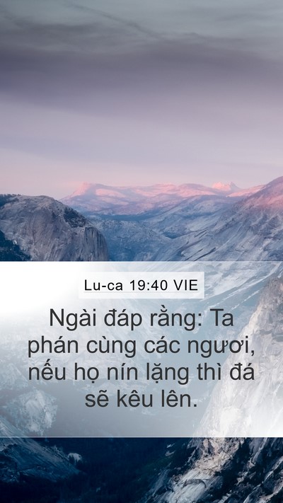 Lu-ca 19:40 VIE Bible Verse Image