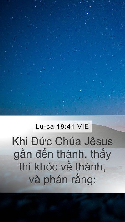 Lu-ca 19:41 VIE Bible Verse Image