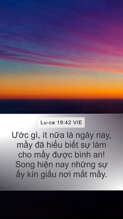 Lu-ca 19:42 VIE Bible Verse Image