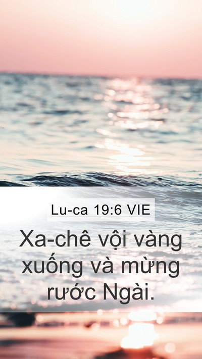 Lu-ca 19:6 VIE Bible Verse Image