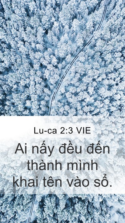 Lu-ca 2:3 VIE Mobile Phone Wallpaper - Ai nấy đều đến thành mình khai tên - Mobile Bible Verse Wallpaper