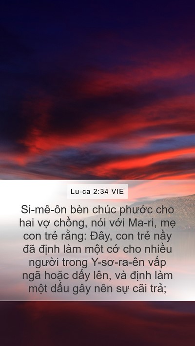 Lu-ca 2:34 VIE Bible Verse Image