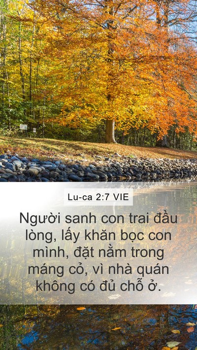 Lu-ca 2:7 VIE Bible Verse Image